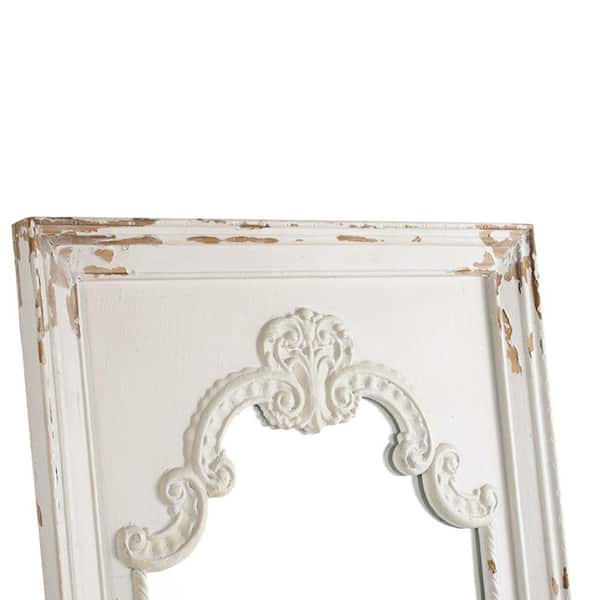 Small Mirror with Stoneware Base - Natural white - Home All