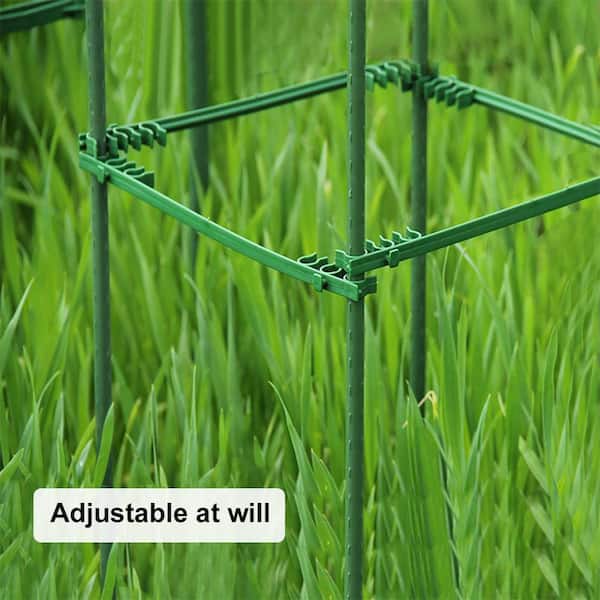 Ecostake 4 ft. Tomato Cage Plastic Coated Steel Plant Support(3