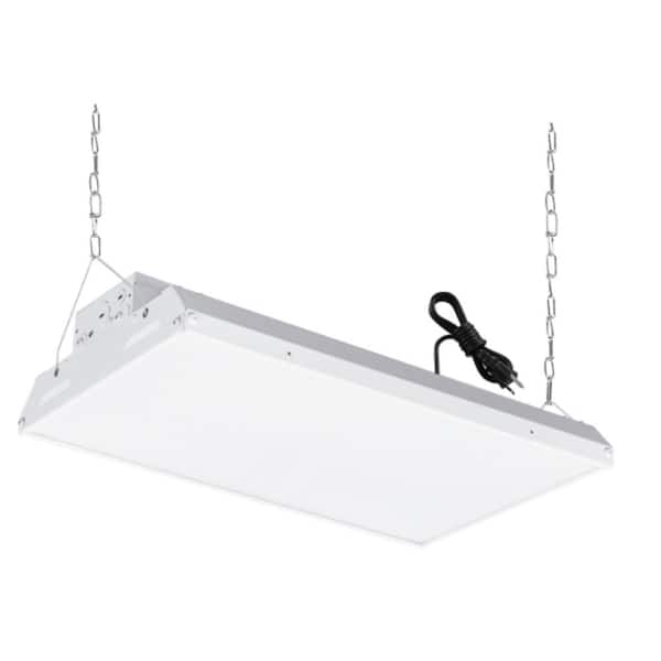 1.4 ft. White 200W Equivalent Integrated LED High Bay Light w/ Plug-in, 120-277V, 17250-Lumens, 4000K 5000K Selecatable