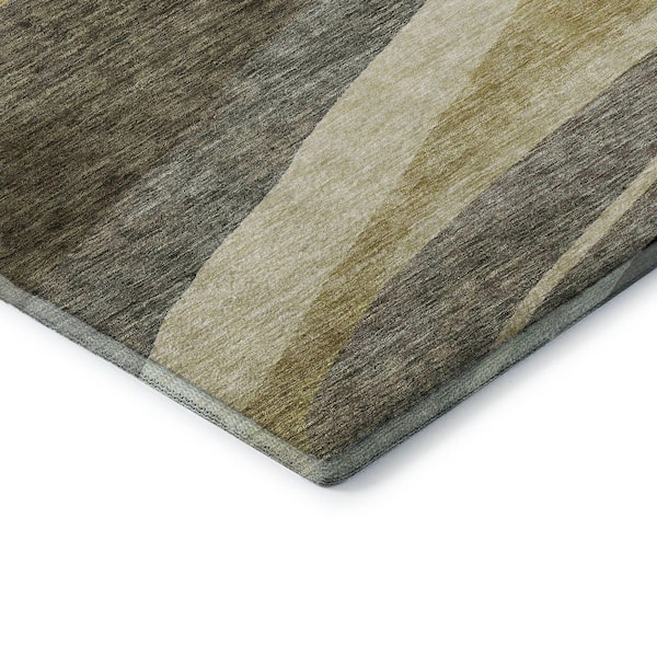 Mayfield Premium Machine Washable Abstract AMF1098 Taupe 10 ft. x 14 ft. Area Rug