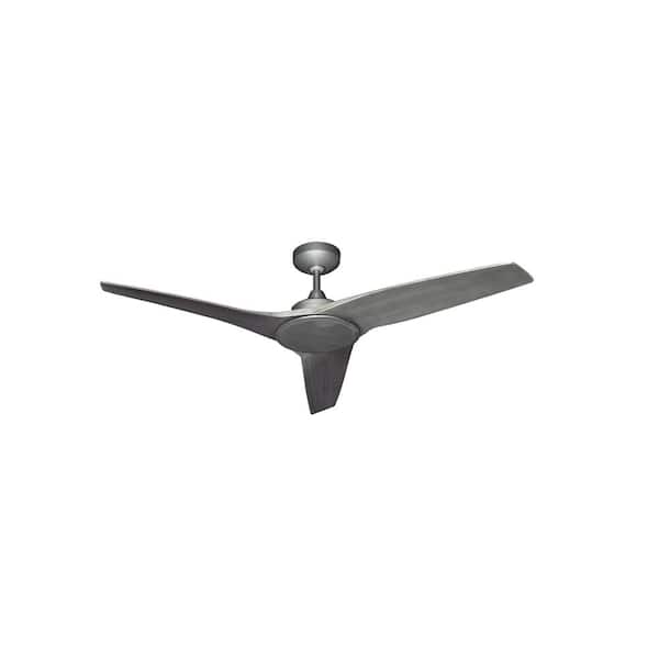 TroposAir Evolution 52 in. Indoor/Outdoor Brushed Nickel Ceiling Fan with Remote Control