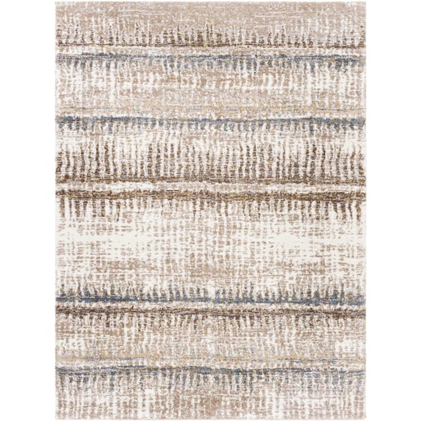 Portofino Khaki Abstract 5 ft. x 7 ft. Indoor Area Rug