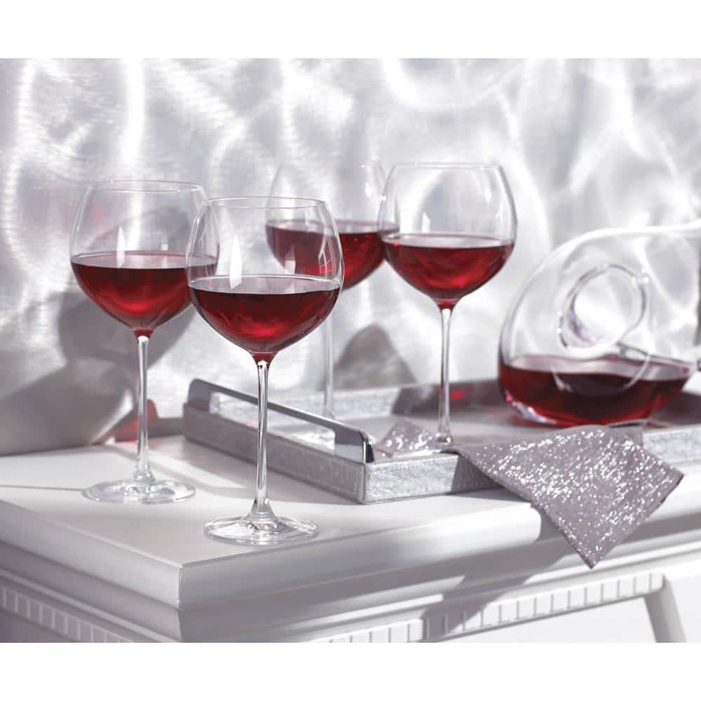Elegant Clear Crystal Beaujolais Wine Glass Set