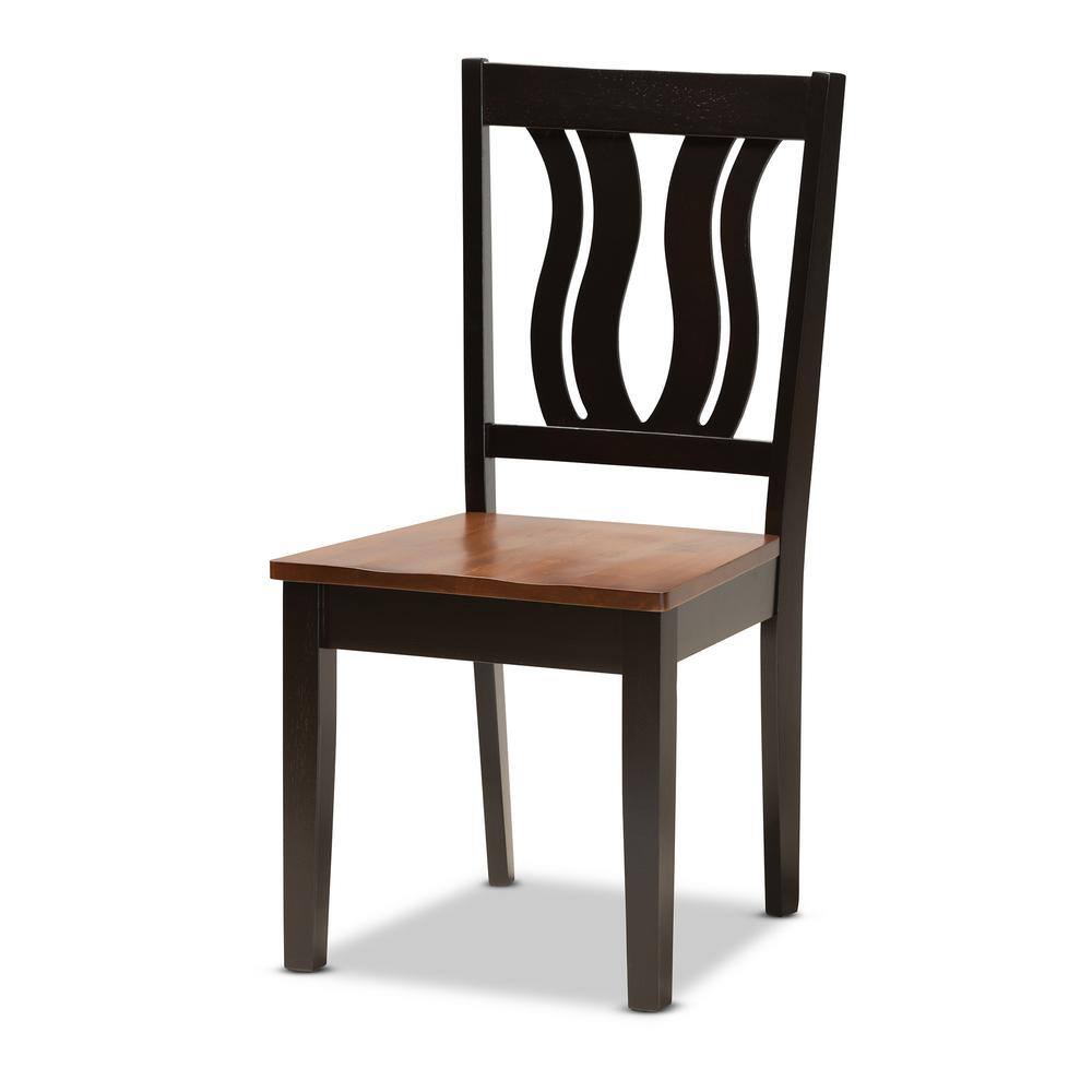 Mare Two-Tone Dark and Walnut Brown 5-Piece Dining Set
