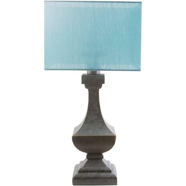 Artistic Weavers Barnes 31 in. Antique Pewter Indoor/Outdoor Table Lamp with Aqua Shade