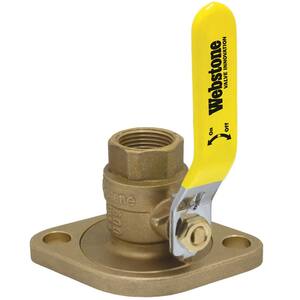 Isolator 1 in. IPS Full Port Forged Brass Uni-Flanged Ball Valve with Rotating Flange