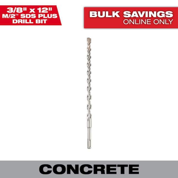 Milwaukee 3/8 in. x 12 in. 2-Cutter SDS-PLUS Carbide Drill Bit