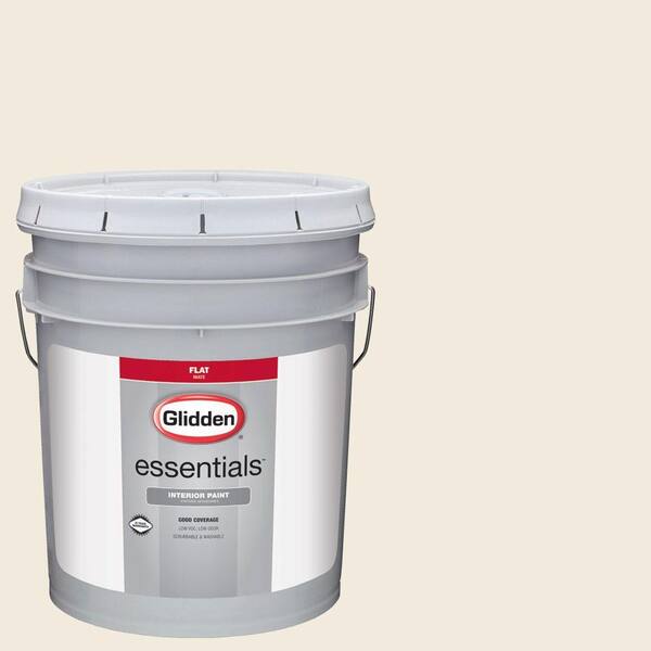 Glidden Essentials 5 gal. #HDGWN41U Swiss Coffee Flat Interior Paint