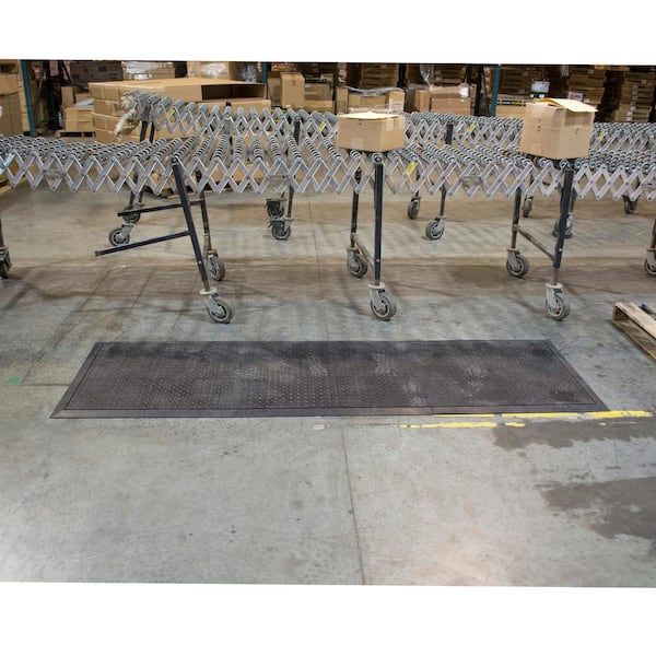 Buffalo Tools Indoor/Outdoor Durable Anti-Fatigue 24 in. x 36 in. Industrial Commercial Home Restaurant Bar Rubber Floor Mat (3-Piece)