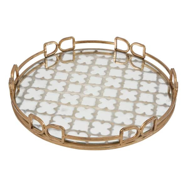 Benjara Gold Decorative Tray