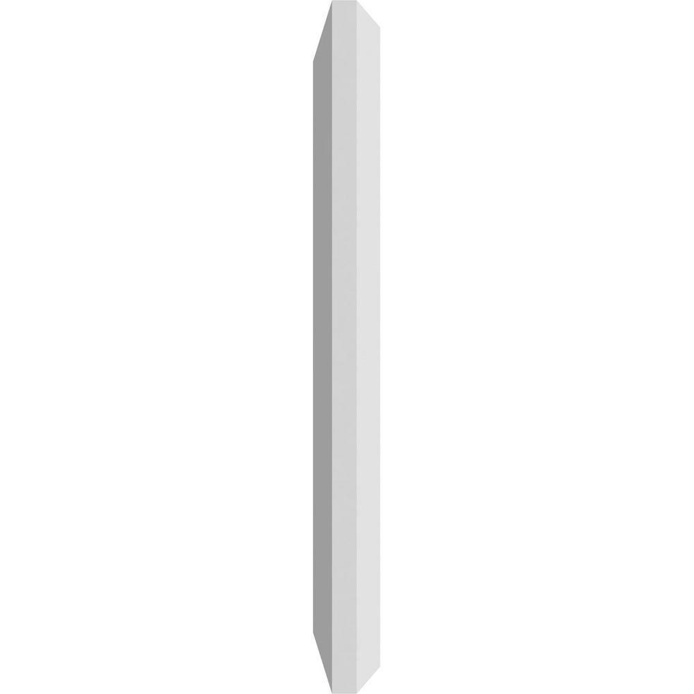 White Beveled Edge Bullseye Rosette Trim Block