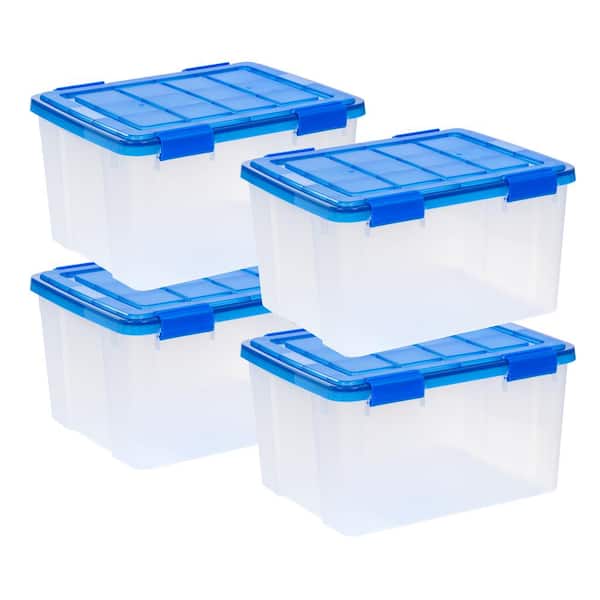 Home Collection Food Storage Containers with Lids, Medium Square, 25 oz,  Clear/Metallic, Plastic, 5/Pack