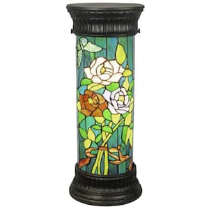 Floral 24 in. Antique Bronze Table Lamp