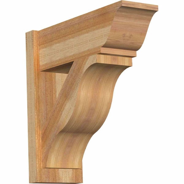 Ekena Millwork 8 in. x 22 in. x 22 in. Fuston Traditional Rough Sawn Western Red Cedar Outlooker