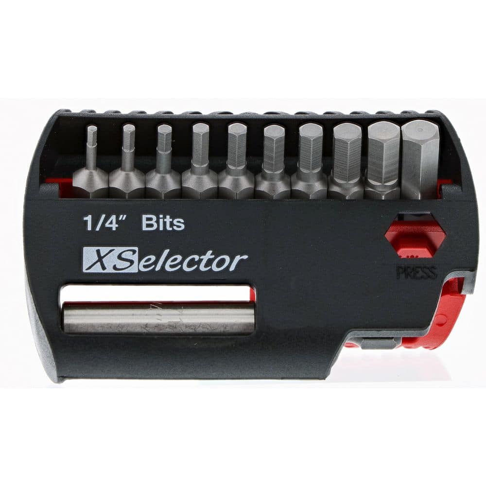 Wiha Hex XSelector and Magnetic Bit Holder Set-1/16-1/4 (11-Piece
