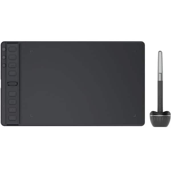 9 x 5 in. Drawing Tablet with Scroll Wheel, 8 Customized Keys Battery-Free Stylus Pen for Digital Art, Design in Black
