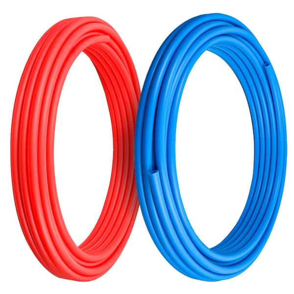 PLUMBFLEX 1/2 in. x 100 ft. and 3/4 in. x 100 ft. 2-Red 2-Blue PEX Tubing Potable Water Pipe