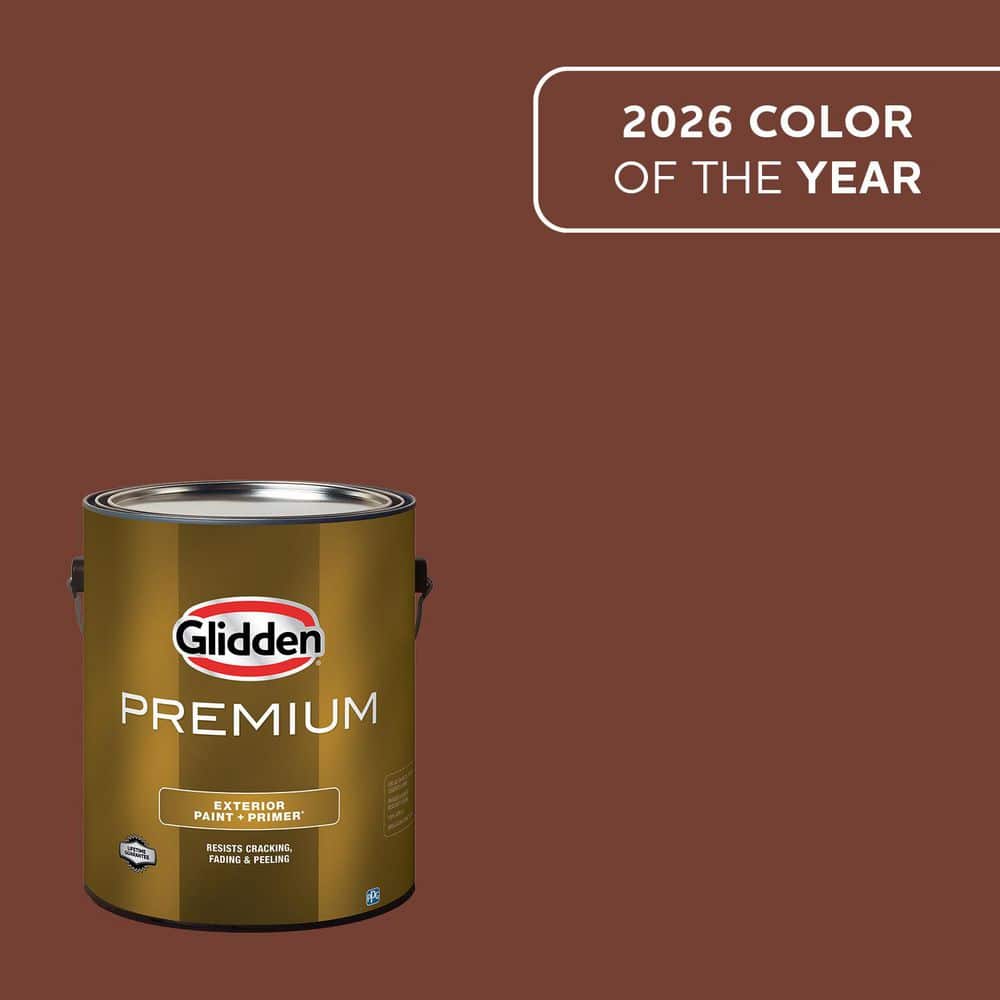 Glidden Premium 1 gal. PPG1060-7 Warm Mahogany Flat Exterior Latex