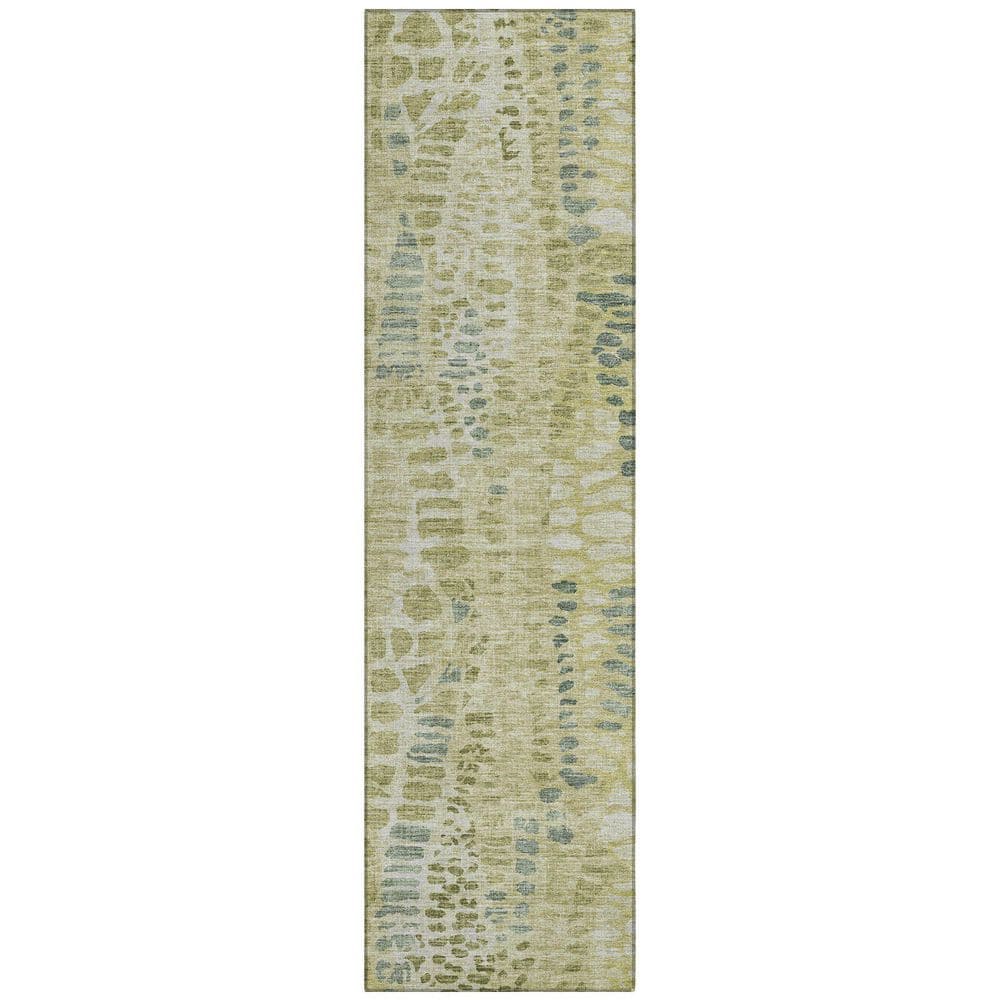 Chantille Machine Washable Indoor/Outdoor Abstract ACN2382 Aloe 2 ft. x 7 ft. Runner Rug price history on PriceWatchPro