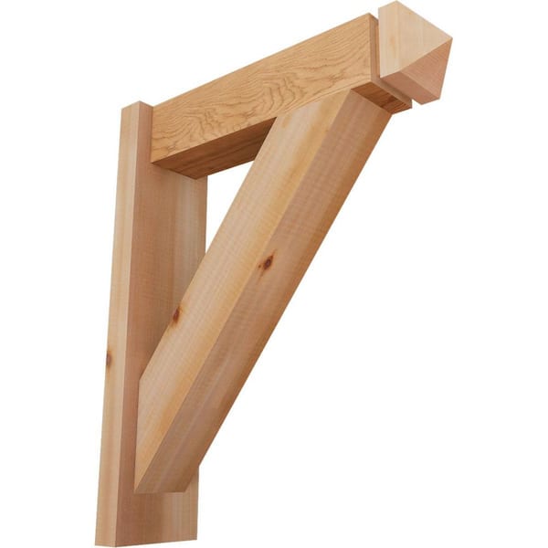 Ekena Millwork 6 in. x 24 in. x 20 in. Western Red Cedar Traditional Arts and Crafts Smooth Outlooker