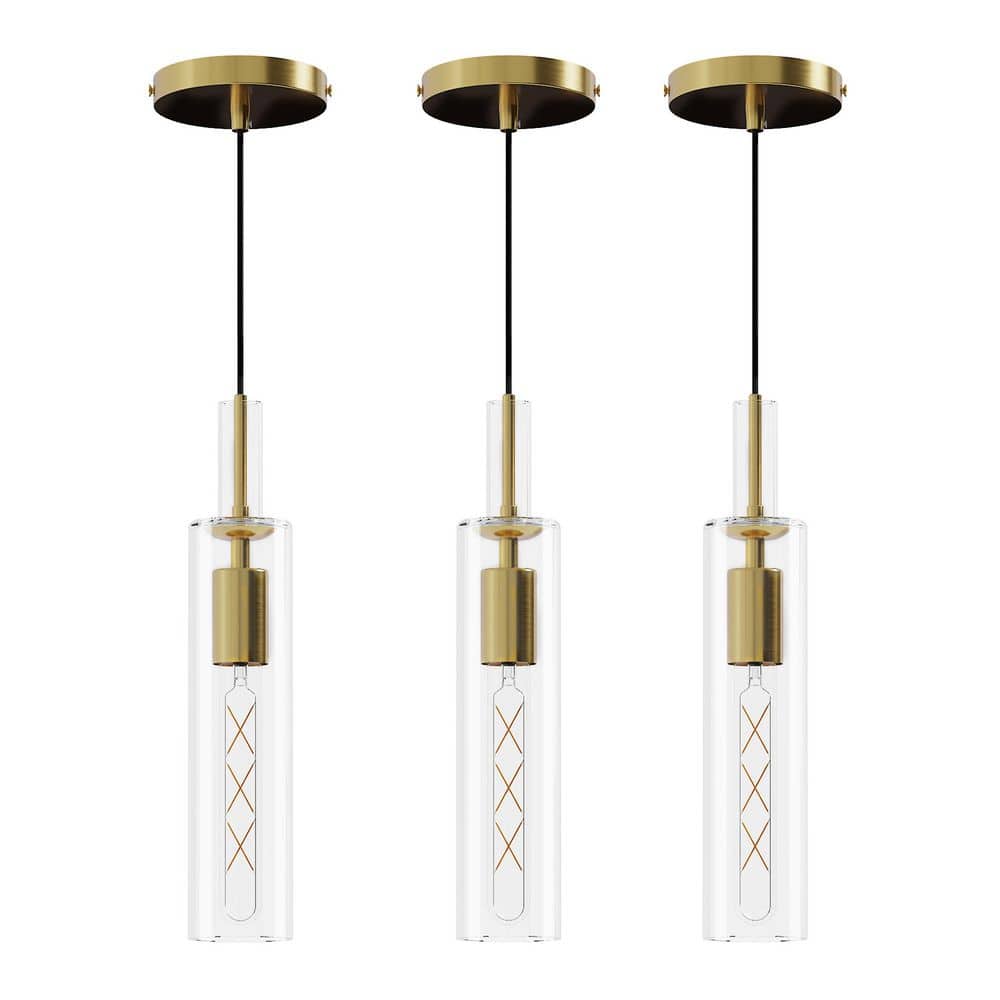 (3-Pack) 68 in. 1-Light Modern Gold Wrought Iron Chandelier Pendant Light with Adjustable Hanging Height price history on PriceWatchPro