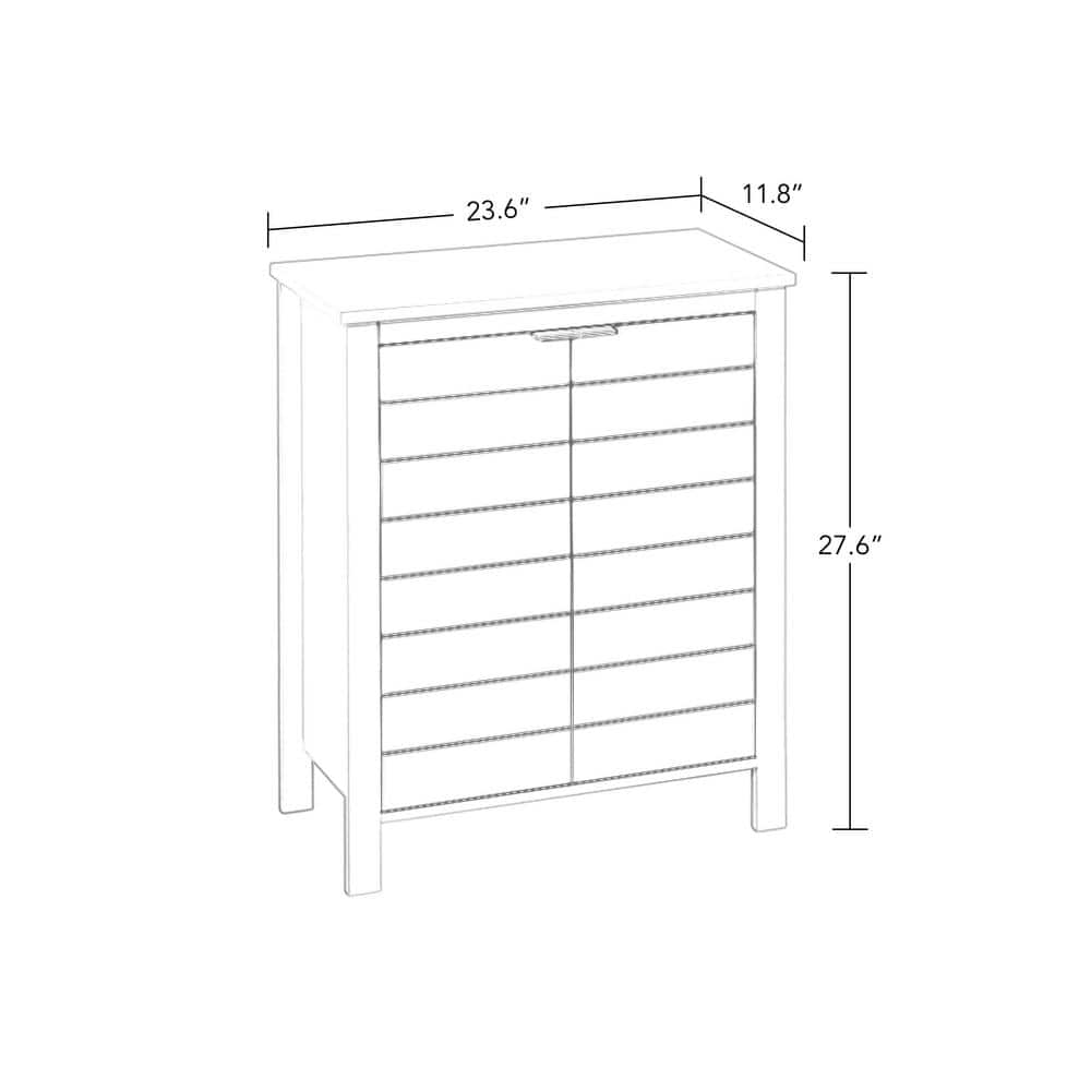 White MDF Living Room Cabinet with Adjustable Shelving