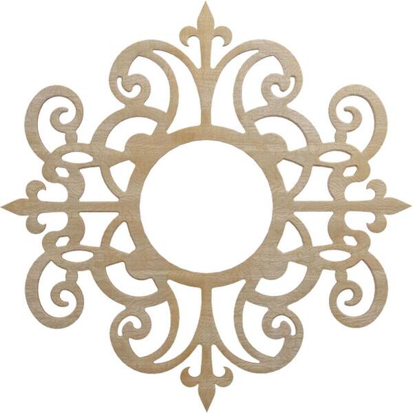 Ekena Millwork 0.25 in. x 7.125 in. x 22 in. Wood Medallion Moulding
