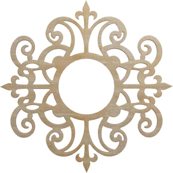 Ekena Millwork 22 in. x 7.125 in. x 0.375 in. Wood Medallion Moulding