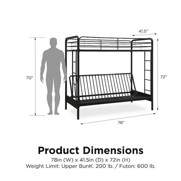 just home twin futon bunk bed