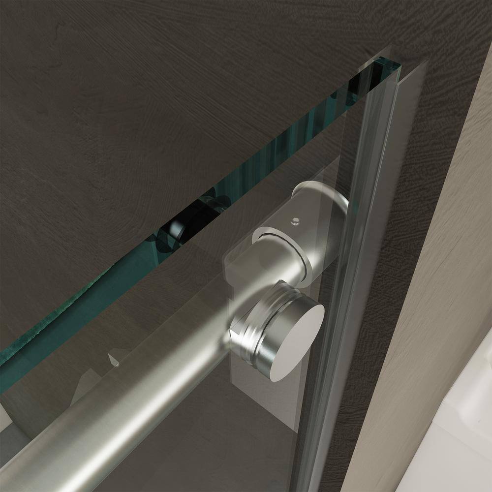 Chrome Frameless Sliding Shower Door with Tempered Glass