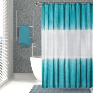 Mist 70 in. x 72 in. Liner Teal 3D Eco-Friendly Shower Curtain