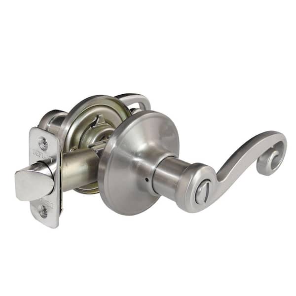 Defiant Scroll Satin Nickel Privacy Lever