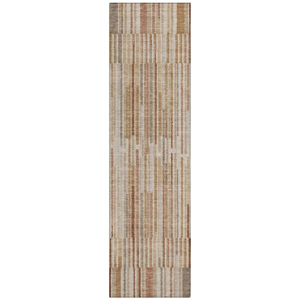 Addison Rugs Chantille Machine Washable Indoor/Outdoor Abstract ACN2102 Terracotta 2 ft. 3 in. x 7 ft. 6 in. Runner Rug