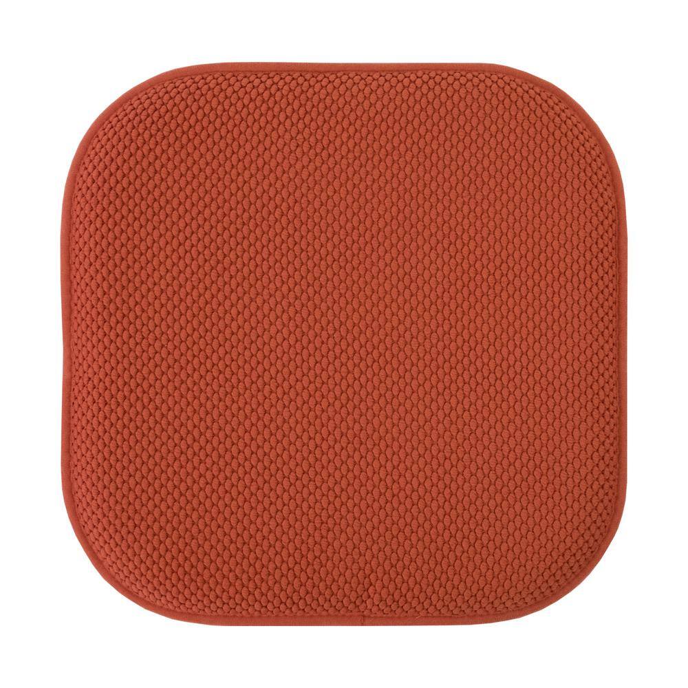Rust Honeycomb Pattern Memory Foam Chair Cushion Set
