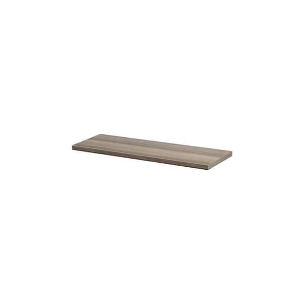 Dolle LITE 23.6 in. x 7.9 in. x 0.75 in. Driftwood MDF Decorative Wall Shelf without Brackets