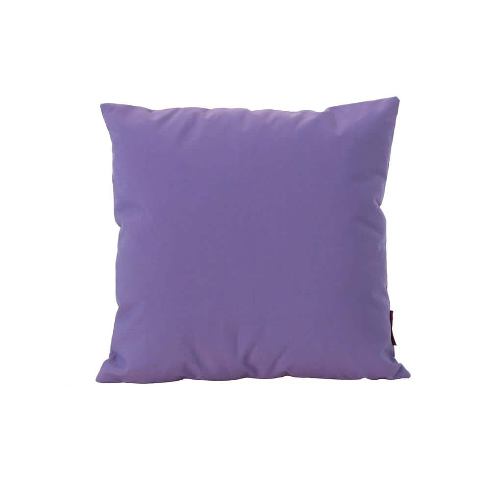 18 in. W x 18 in. H Purple Outdoor Throw Pillow, Water Resistant Lumbar Pil