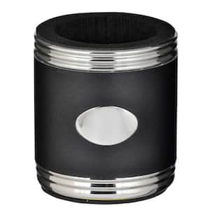 Taza Black & Stainless Steel Can Holder (Set of 2)