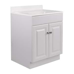 24 in. x 21 in. x 33.5 in. 2-Door Bath Vanity in White w/ 4 in. Centerset White on White CM Vanity Top w/ Basin