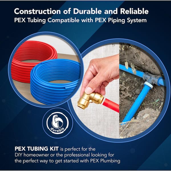 Uponor AquaPEX 1/2 in. x 100 ft. Blue PEX-A Expansion Pipe F3040500 - The Home Depot