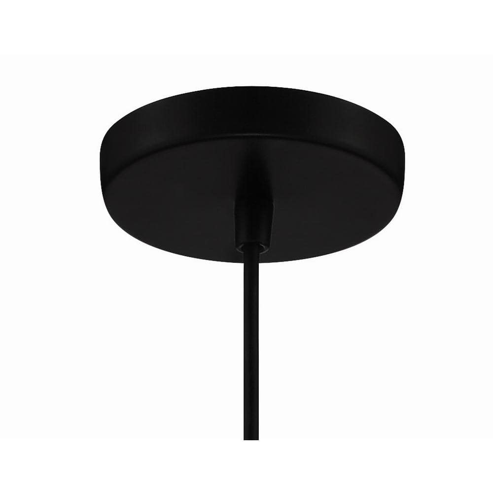Coal Clear Glass Drum Pendant Light with Adjustable Height