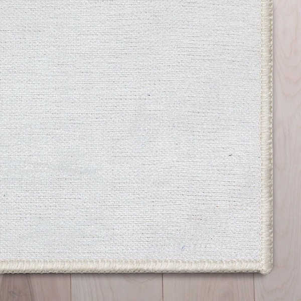 Playful Roads Modern Kids Grey 5 ft. x 7 ft. Machine Washable Flat-Weave Area Rug