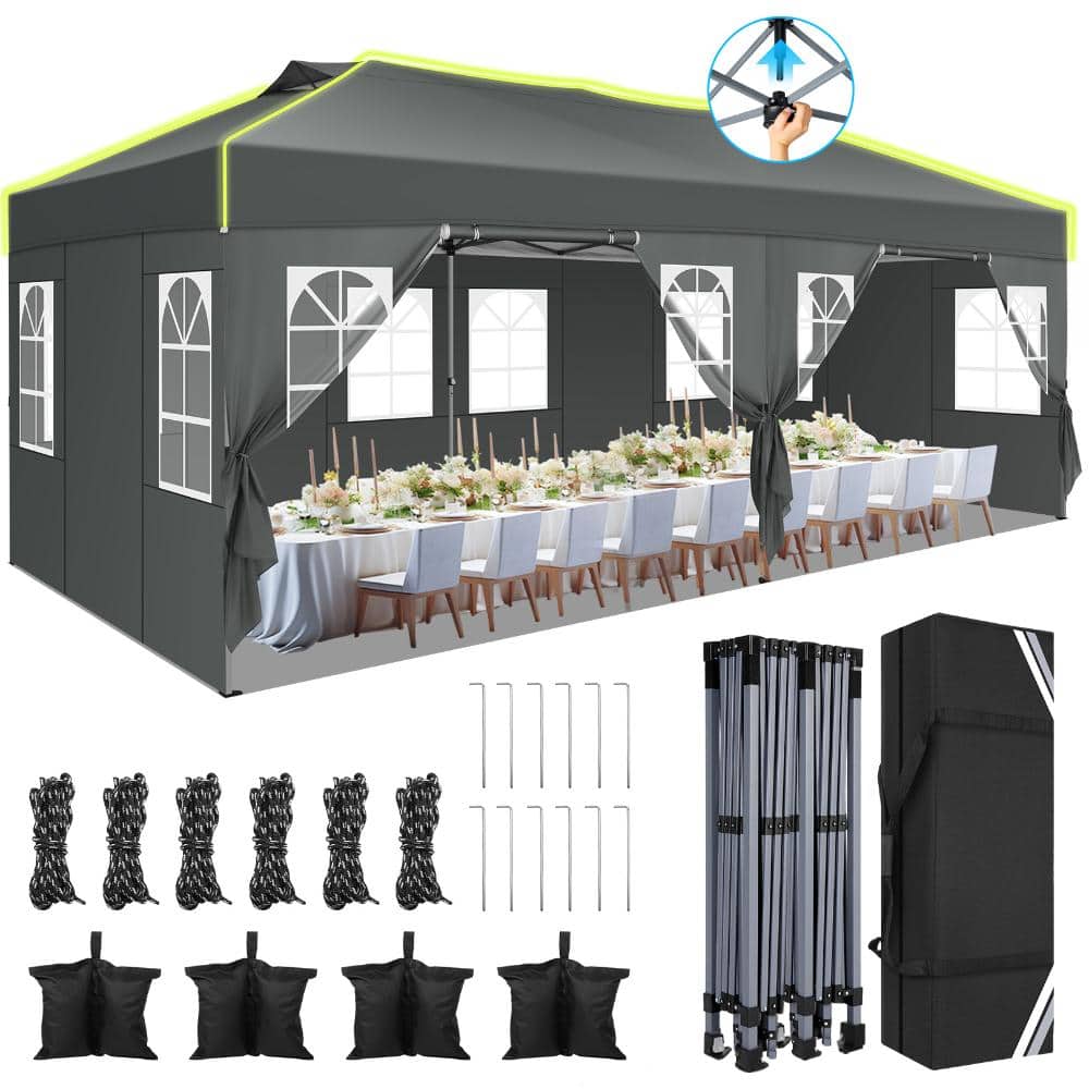 10x20 Pop Up Canopy Tent, Outdoor Party Tent with 6 Sidewall price history on PriceWatchPro