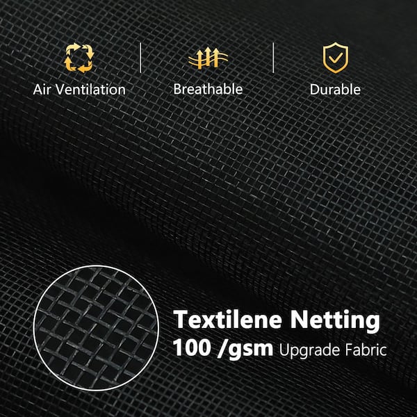 12 ft. W x 10 ft. D Metal Double Hardtop Gazebo with Pre-Painted Galvanized Steel Roof and Textilene Netting