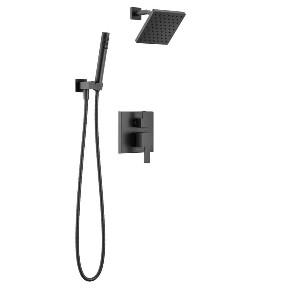 Modern 2-Handle Shower Trim Kit in Matte Black with Hand Shower (Valve Not Included) price history on PriceWatchPro