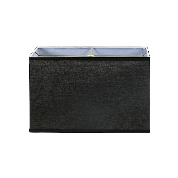Aspen Creative Corporation 16 in. x 10 in. Black Hardback Rectangular Lamp Shade