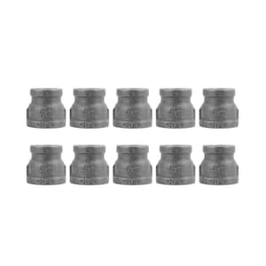 3/4 in. x 1/2 in. Black Iron Reducing Coupling (10-Pack)