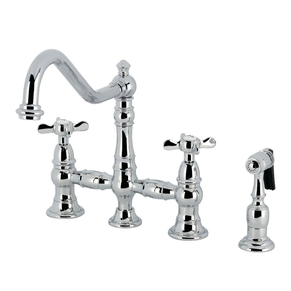 Essex 2-Handle Bridge Kitchen Faucet in Polished Chrome price history on PriceWatchPro