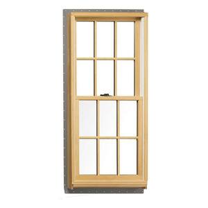 37.625 in. x 56.875 in. 400 Series Tilt-Wash Double Hung Wood Window with White Exterior and Colonial grilles