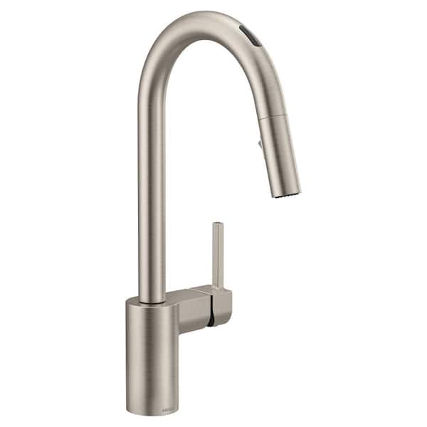 MOEN Align Single-Handle Smart Touchless Pull Down Sprayer Kitchen Faucet with Voice Control and Power Clean in Stainless