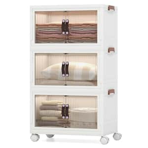 White 34 in. H Storage Cabinet with 2 of Shelves
